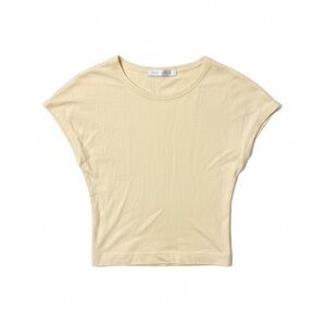Zara Light Cream Short Sleeve Tee